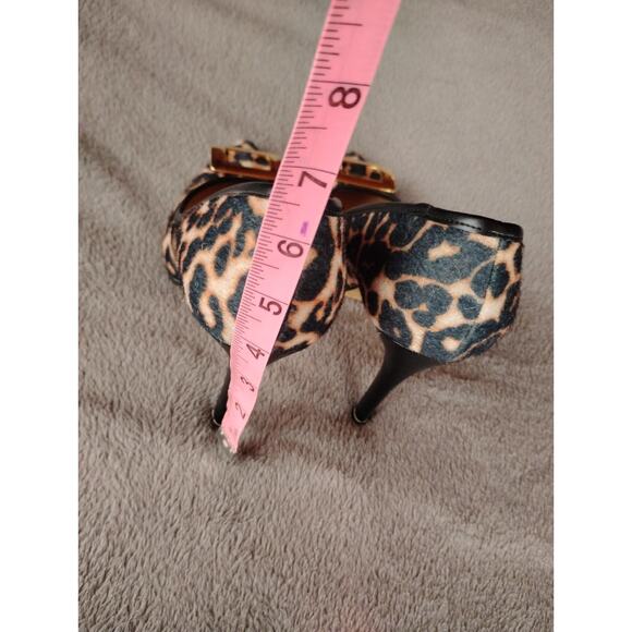Womens Andrea Heels Leopard Animal Print Size 9 - Picture 9 of 12